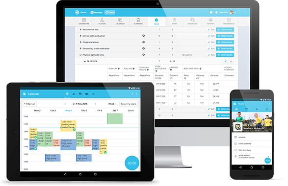 Sportlyzer komandas administrēšanas un spēlētāju attīstības programmatūra